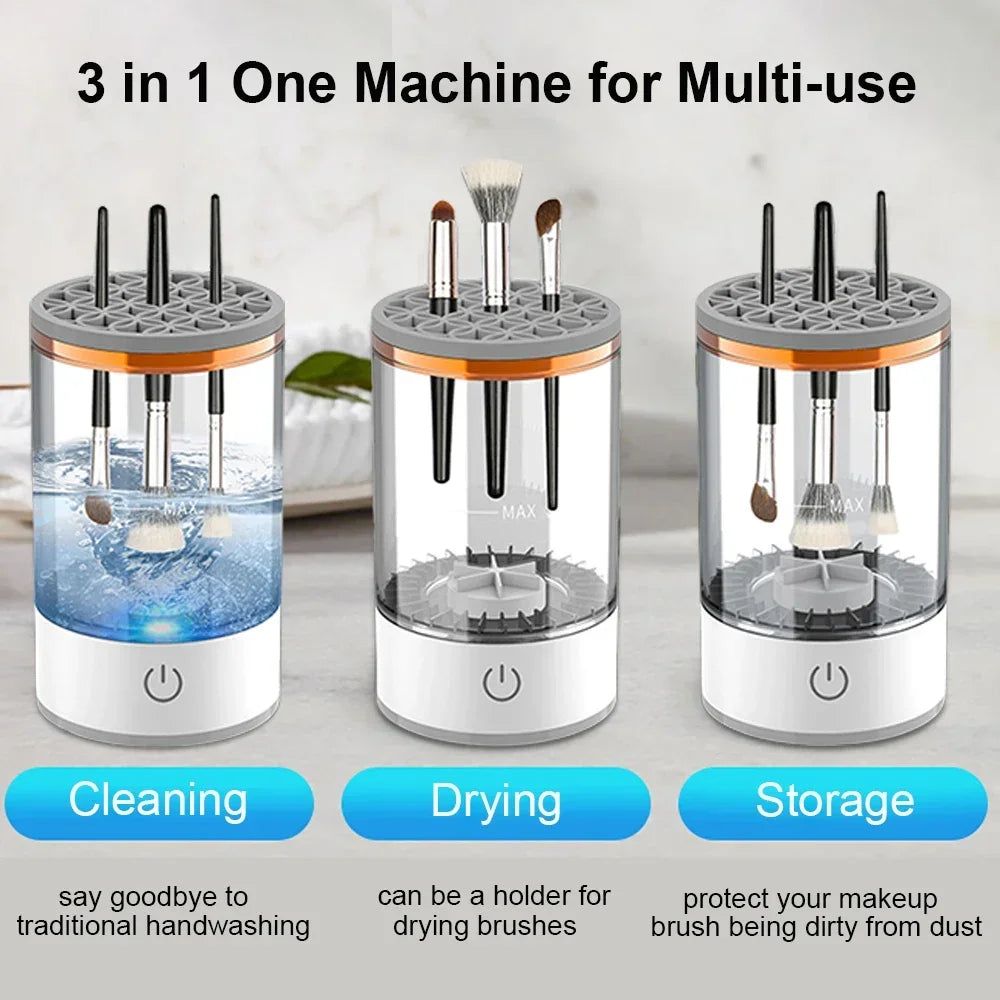 USB Electric Makeup Brush Cleaner Portable 3 In 1