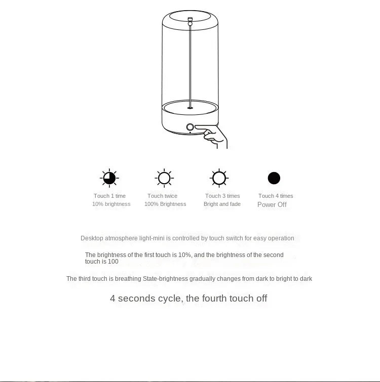 Atmosphere LED Lamp Rechargeable