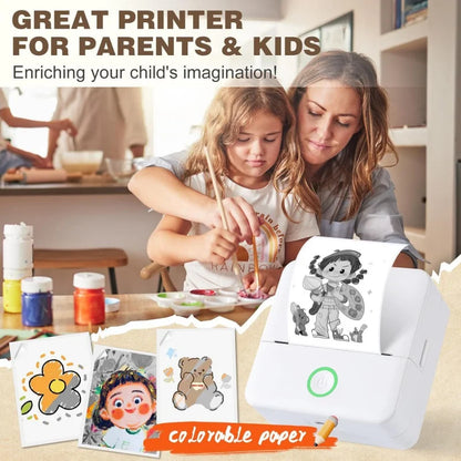 Mini Portable Thermal Printer Portable With Paper Rolls